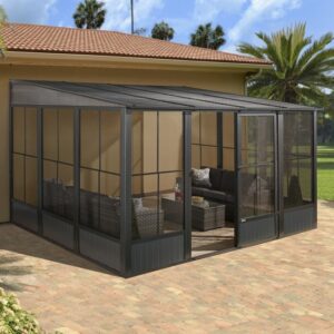 Sojag Charleston 10'x13'  ( 3m x 4m) Metal Lean-To Charleston Conservatory
