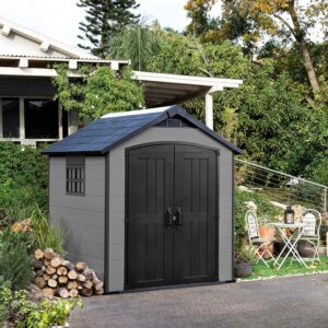 Keter 7.5' x 7' Premier Plastic Apex Storage Shed