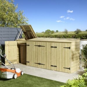 Rowlinson Timber Premier Shiplap Quadruple  Bin Store