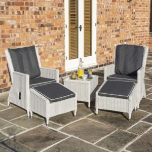 Rowlinson Prestbury Lounger Set - Putty Grey