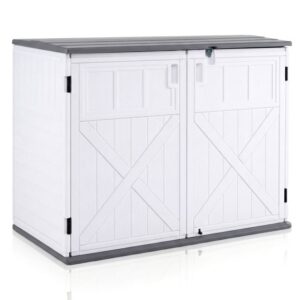 Pro-Tect 3.5'x2' Plastic Horizontal Storage Shed with 3-Level Adjustable Shelf