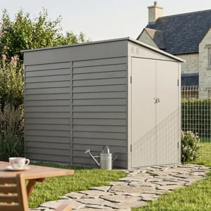 Living and Home 4.5'x9' Lean To Metal Shed - Light Grey (Coming Soon)