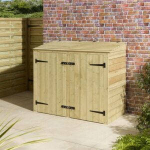 Rowlinson Traditional Timber Overlap Double Bin Store