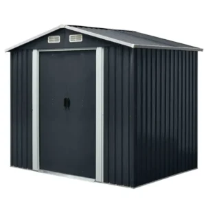 Ximax 8'x 6' Apex Metal Garden Shed - Anthracite