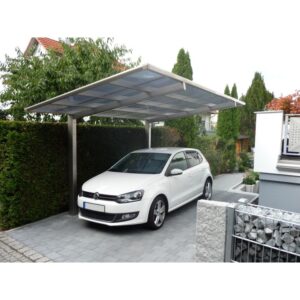 Ximax 16'x9' Metal Lena Carport (Series 60) - Stainless-Steel-Look