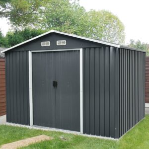 Ximax 10'x 8' Apex Metal Garden Shed - Anthracite