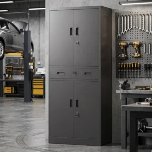 HOMCOM 180cm Indoor Tall Metal Storage Cabinet with Locking Doors